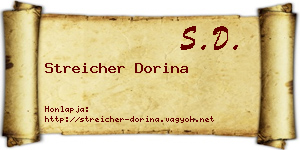 Streicher Dorina névjegykártya