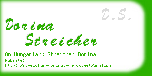 dorina streicher business card